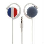 fone de ouvido do gancho com microfone Bandeira França padrã